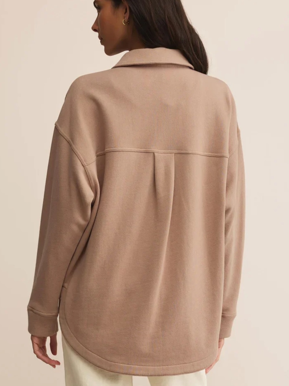 Z Supply NWT Iced Coffee All Day Denim Knit Jacket - Picture 3 of 5